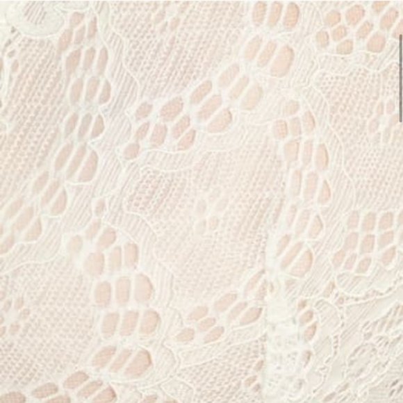 Free People Intimately Lace Underwire Plunge Bra 34A Ivory - Picture 7 of 11